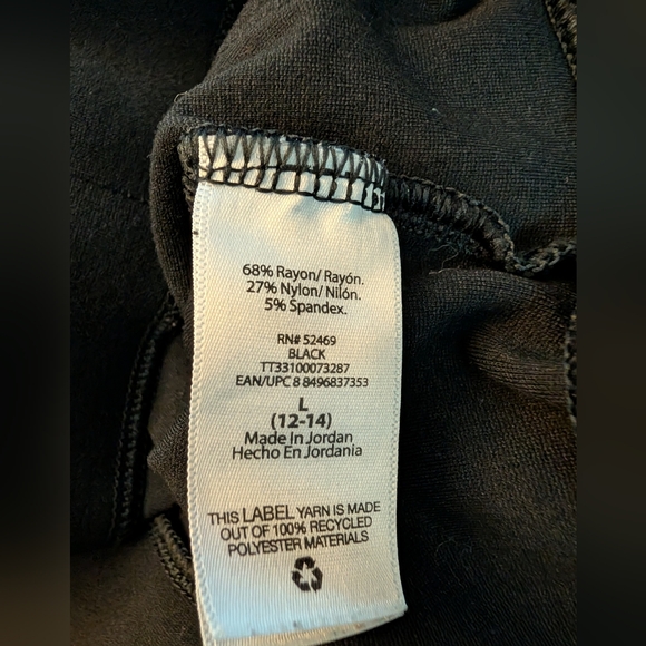 Time And Tru Black Pull On Pants - Picture 4 of 4